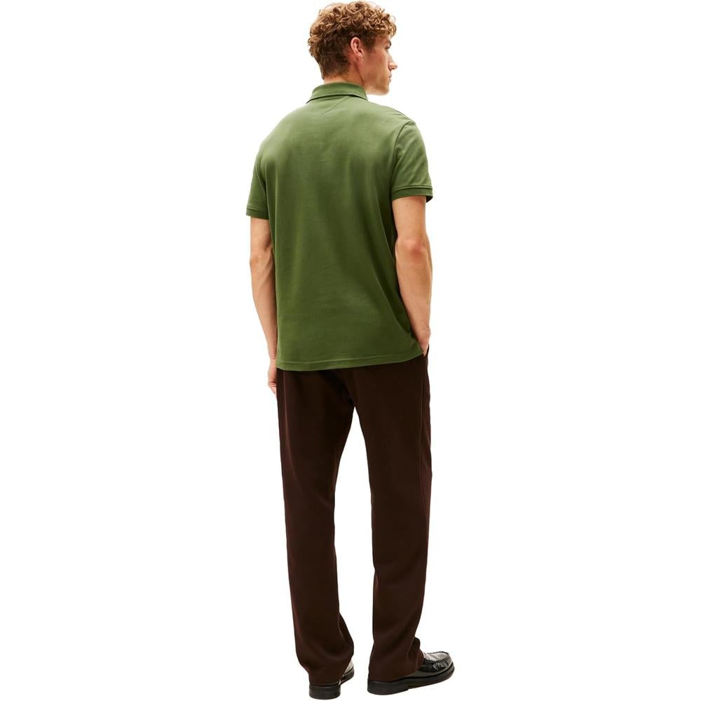 POLO PARA HOMBRE TOMMY HILFIGER REGULAR FIT MANGA CORTA VERDE PINO - 4