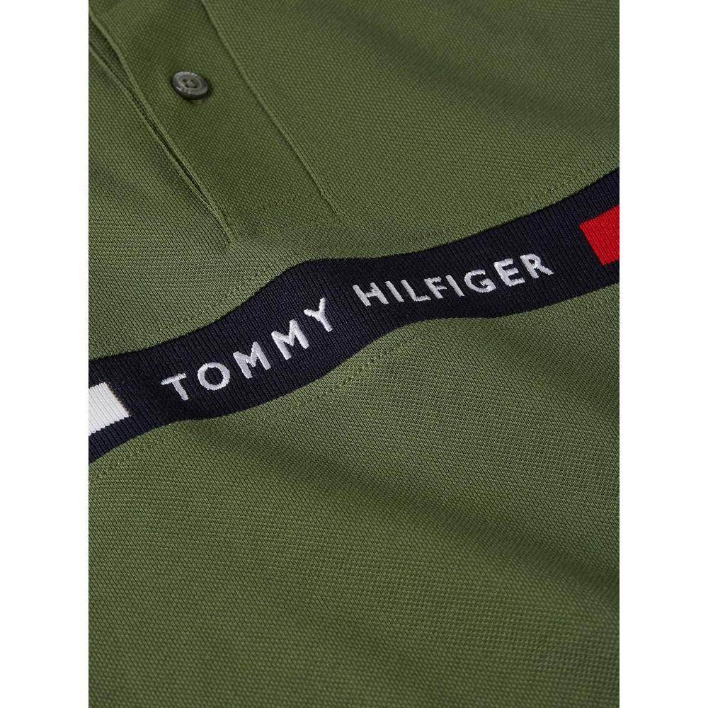 POLO PARA HOMBRE TOMMY HILFIGER REGULAR FIT MANGA CORTA VERDE PINO - 5
