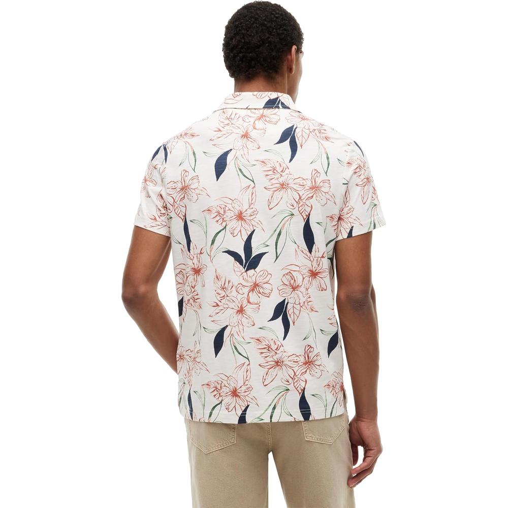 POLO PARA HOMBRE TOMMY HILFIGER REGULAR FIT MANGA CORTA MARFIL PETALO FLORAL - 4