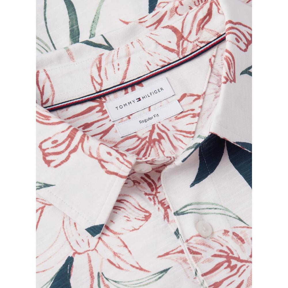 POLO PARA HOMBRE TOMMY HILFIGER REGULAR FIT MANGA CORTA MARFIL PETALO FLORAL - 5