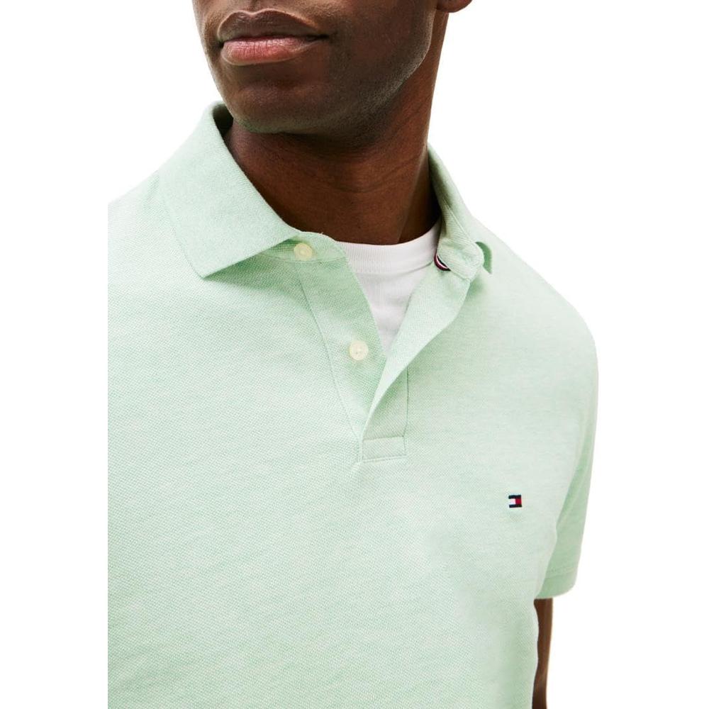 POLO PARA HOMBRE TOMMY HILFIGER 1985 REGULAR FIT MANGA CORTA VERDE MENTA JASPEADO - 2
