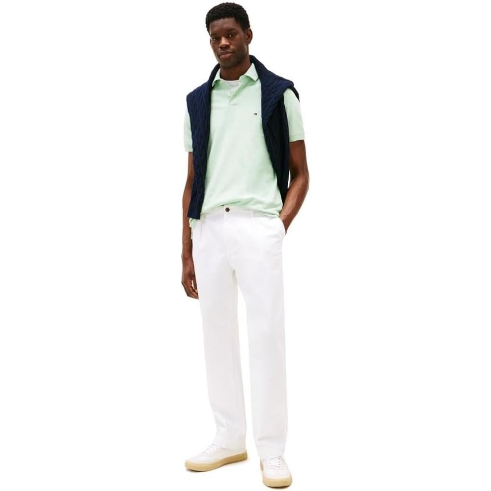 POLO PARA HOMBRE TOMMY HILFIGER 1985 REGULAR FIT MANGA CORTA VERDE MENTA JASPEADO - 3