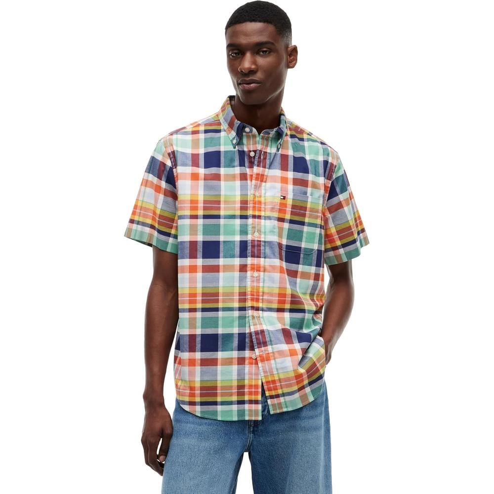 CAMISA PARA HOMBRE TOMMY HILFIGER REGULAR FIT MANGA CORTA MULTICOLOR - 1