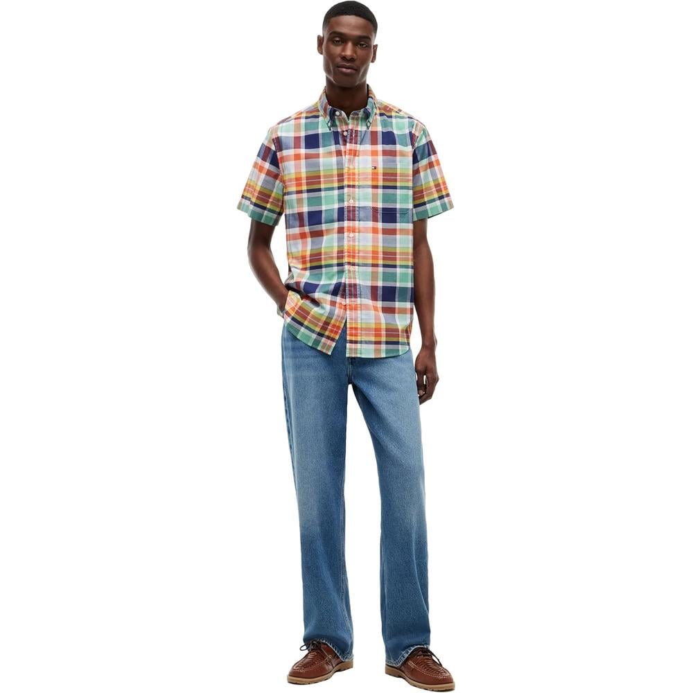 CAMISA PARA HOMBRE TOMMY HILFIGER REGULAR FIT MANGA CORTA MULTICOLOR - 3