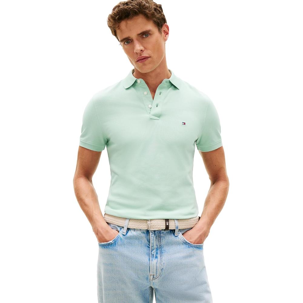 POLO PARA HOMBRE TOMMY HILFIGER 1985 SLIM FIT MANGA CORTA VERDE MENTA - 1
