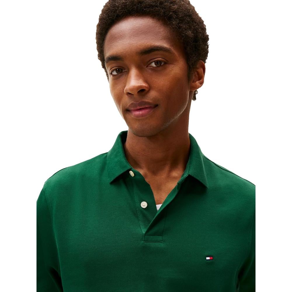 POLO PARA HOMBRE TOMMY HILFIGER REGULAR FIT MANGA LARGA VERDE ORNAMENTAL - 2