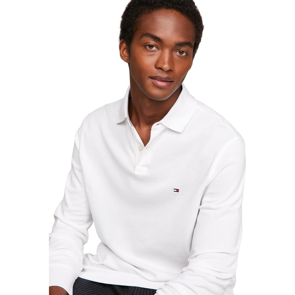 POLO PARA HOMBRE TOMMY HILFIGER REGULAR FIT MANGA LARGA VERDE ORNAMENTAL - 2