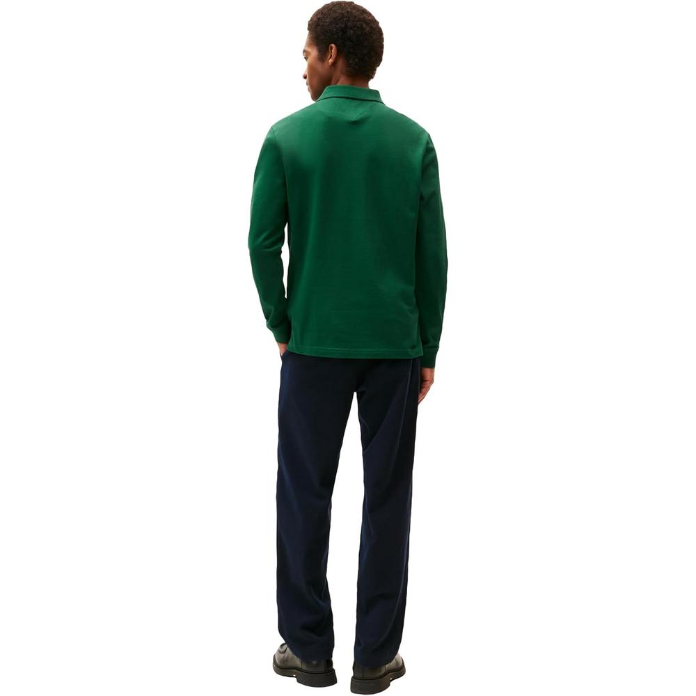 POLO PARA HOMBRE TOMMY HILFIGER REGULAR FIT MANGA LARGA VERDE ORNAMENTAL - 4