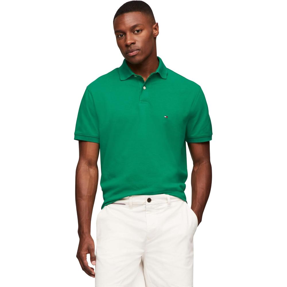 POLO PARA HOMBRE TOMMY HILFIGER 1985 REGULAR FIT MANGA CORTA VERDE NOUVEAU - 1