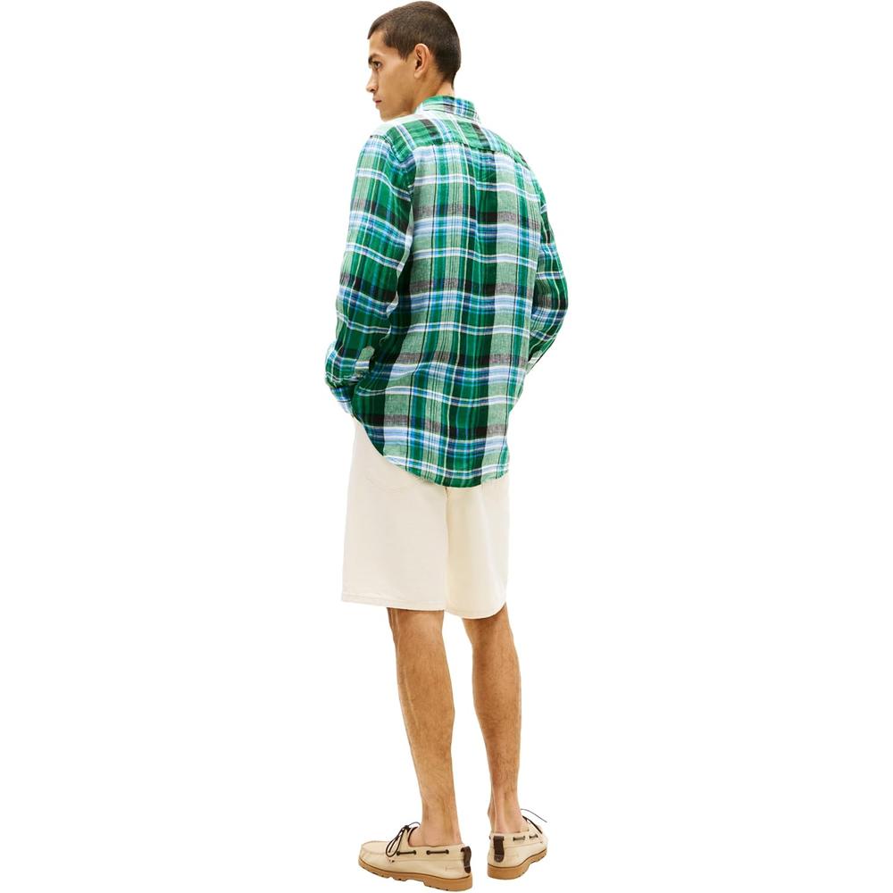 CAMISA PARA HOMBRE TOMMY HILFIGER REGULAR FIT MANGA LARGA VERDE NOUVEAU - 4