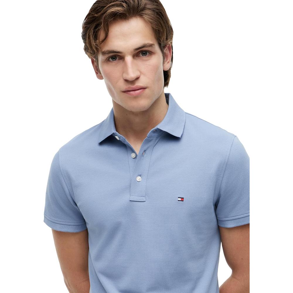 POLO PARA HOMBRE TOMMY HILFIGER 1985 SLIM FIT MANGA CORTA AZUL VIVO - 2