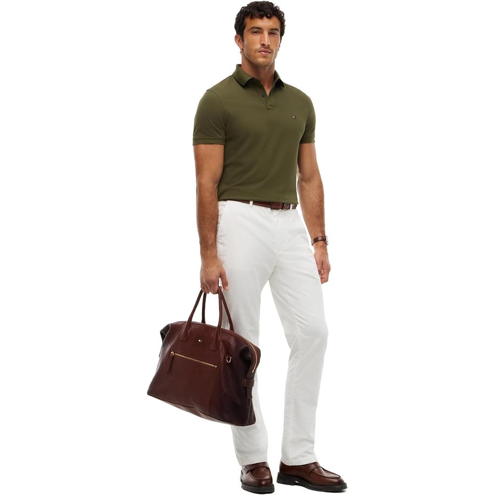 POLO PARA HOMBRE TOMMY HILFIGER 1985 REGULAR FIT MANGA CORTA VERDE CAZADOR - 3