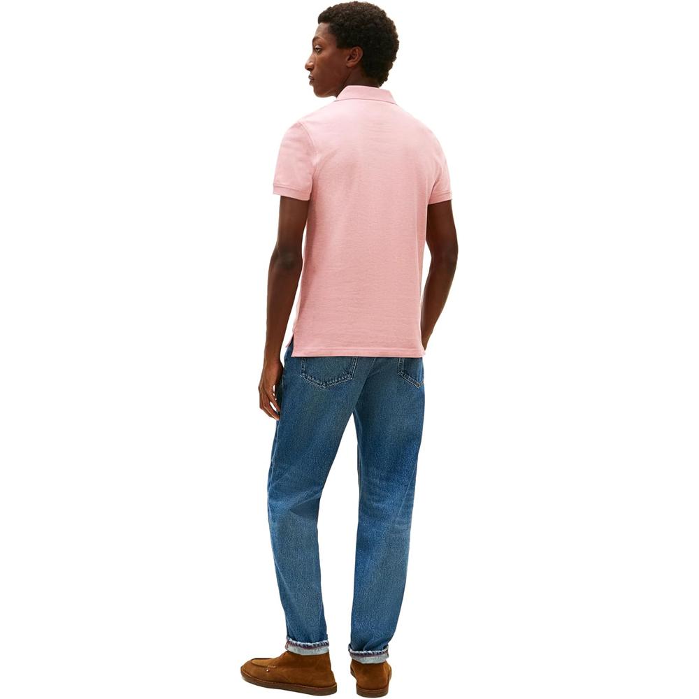 POLO PARA HOMBRE TOMMY HILFIGER 1985 SLIM FIT MANGA CORTA ROSA CAMELIA JASPEADO - 4