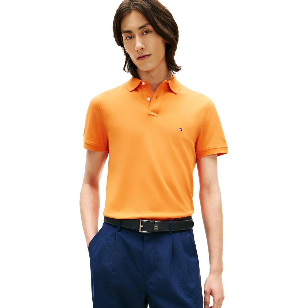 POLO PARA HOMBRE TOMMY HILFIGER 1985 REGULAR FIT MANGA CORTA NARANJA TULIPÁN - 1