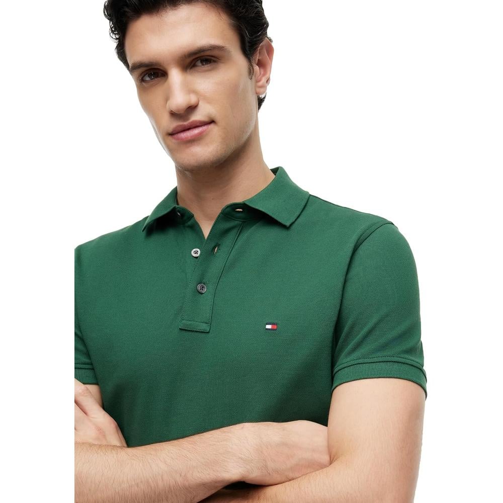 POLO PARA HOMBRE TOMMY HILFIGER 1985 SLIM FIT MANGA CORTA VERDE CALLE - 2