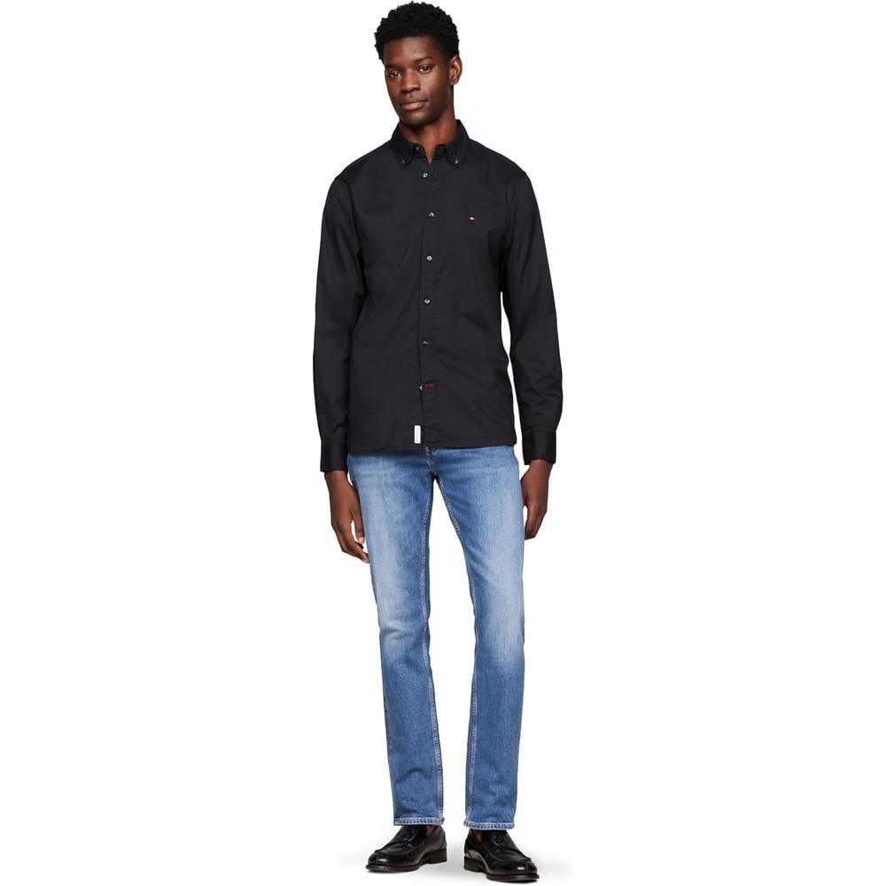 CAMISA PARA HOMBRE TOMMY HILFIGER REGULAR FIT MANGA LARGA NEGRO - 3