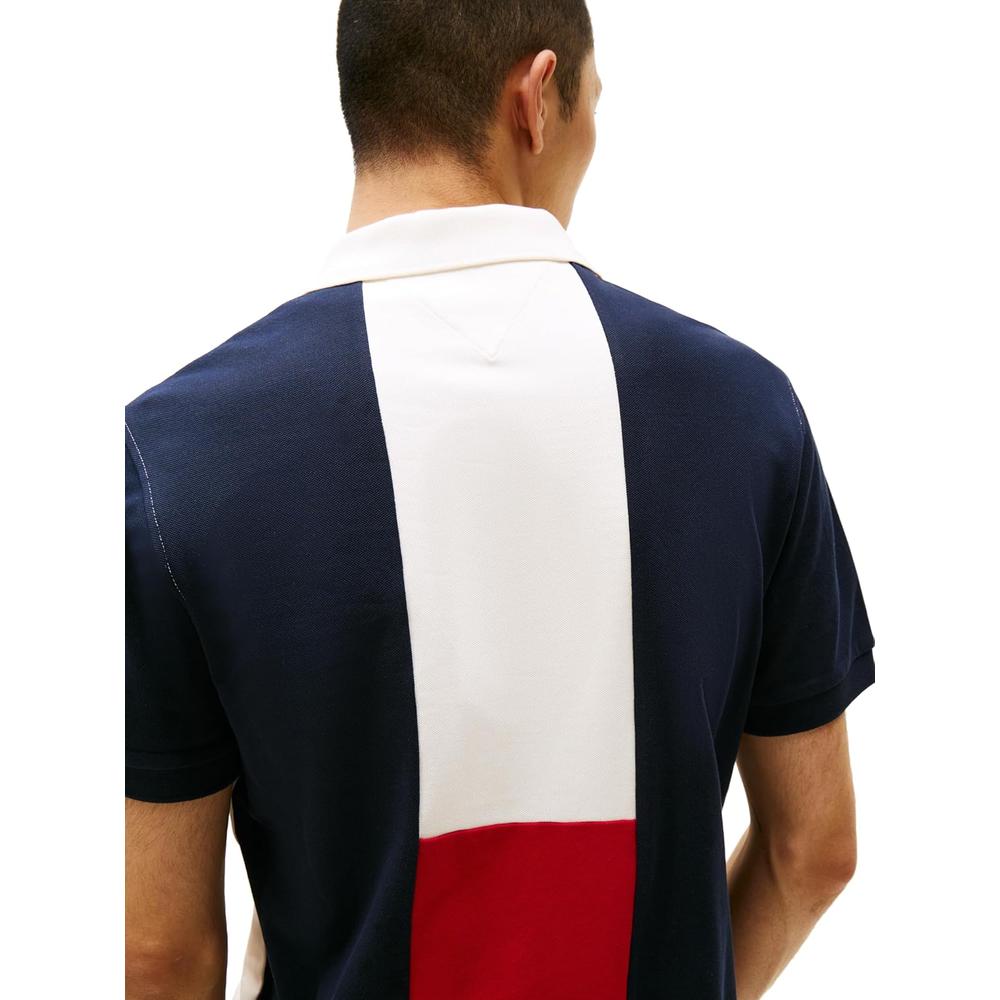 POLO PARA HOMBRE TOMMY HILFIGER REGULAR FIT MANGA CORTA BLANCO RAYAS - 4