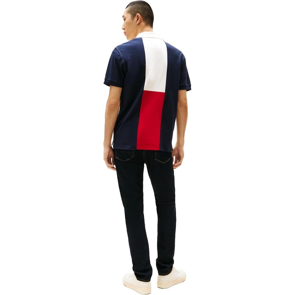 POLO PARA HOMBRE TOMMY HILFIGER REGULAR FIT MANGA CORTA BLANCO RAYAS - 5