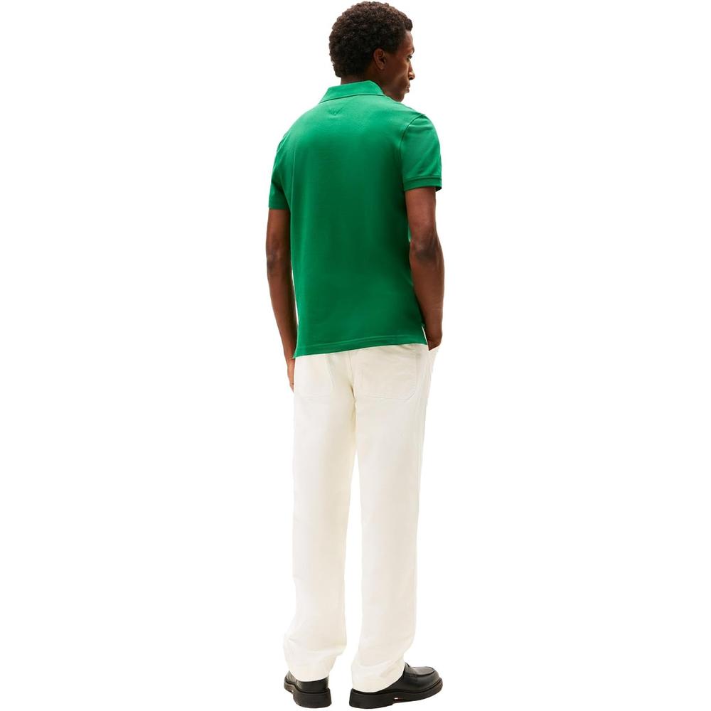 POLO PARA HOMBRE TOMMY HILFIGER 1985 SLIM FIT MANGA CORTA VERDE NUEVO - 4