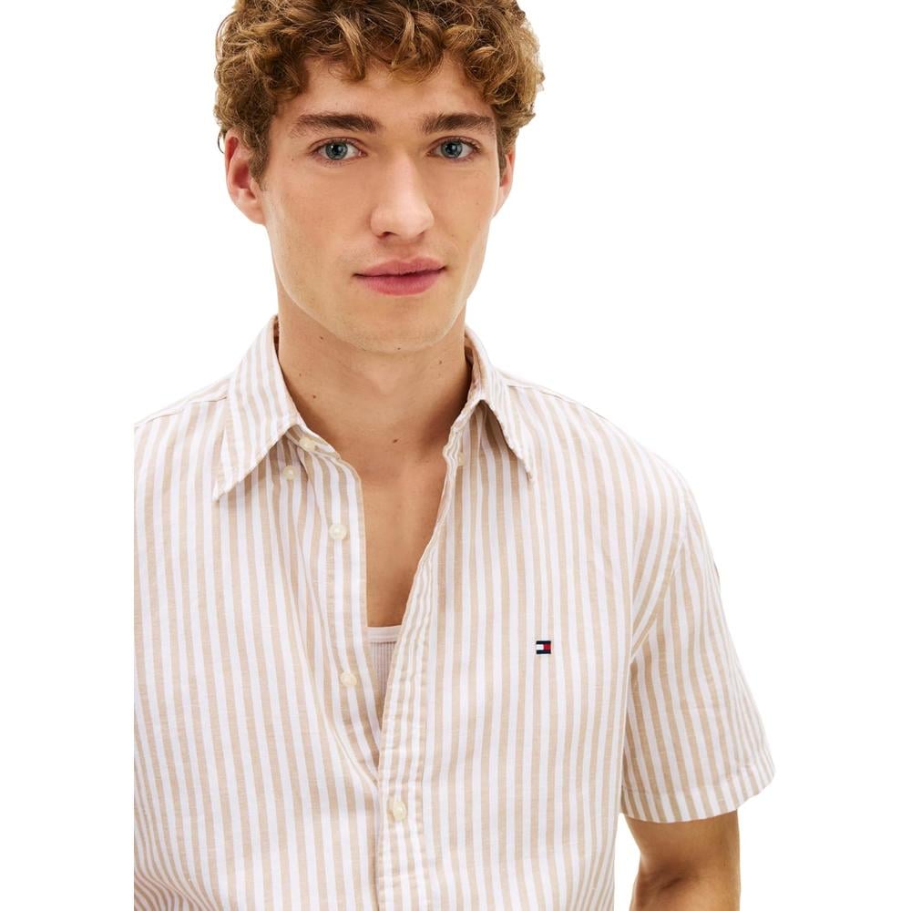 CAMISA PARA HOMBRE TOMMY HILFIGER MANGA CORTA LINO REGULAR FIT MULTICOLOR - 2