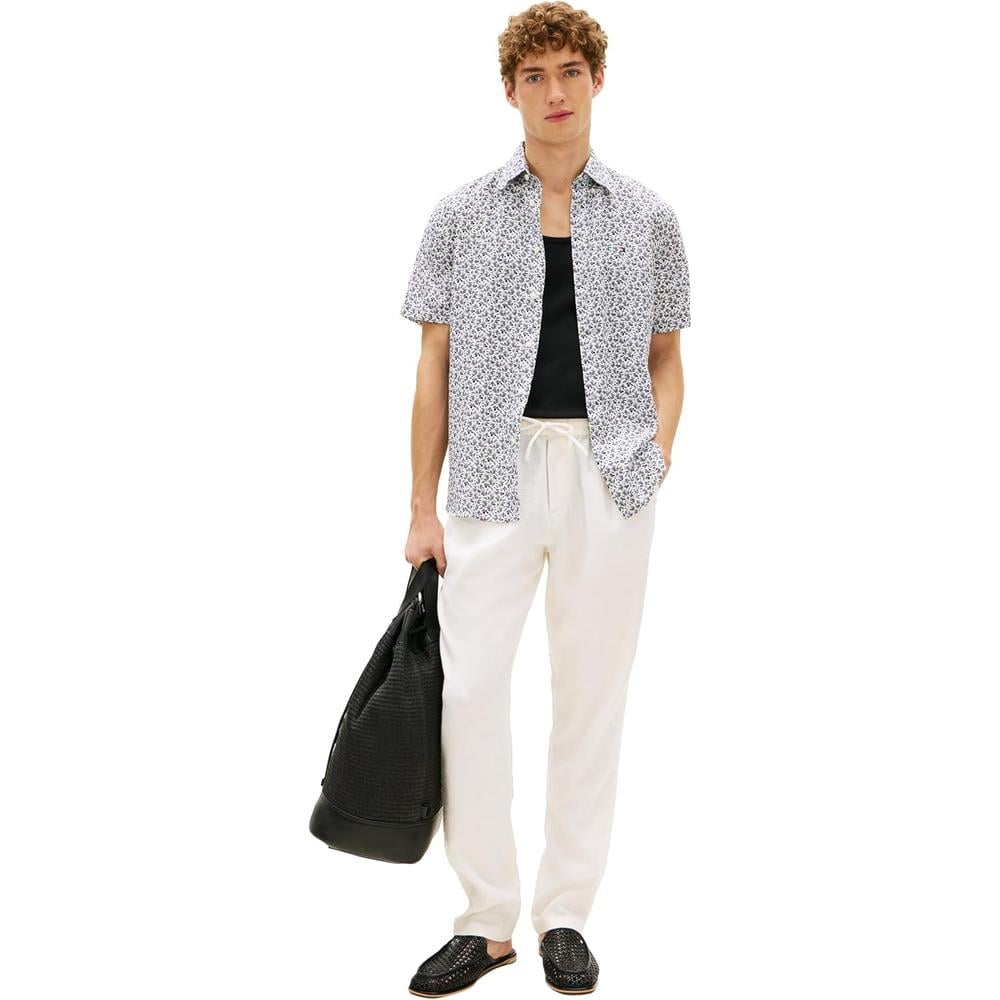 CAMISA PARA HOMBRE TOMMY HILFIGER MANGA CORTA LINO REGULAR FIT MULTICOLOR - 3