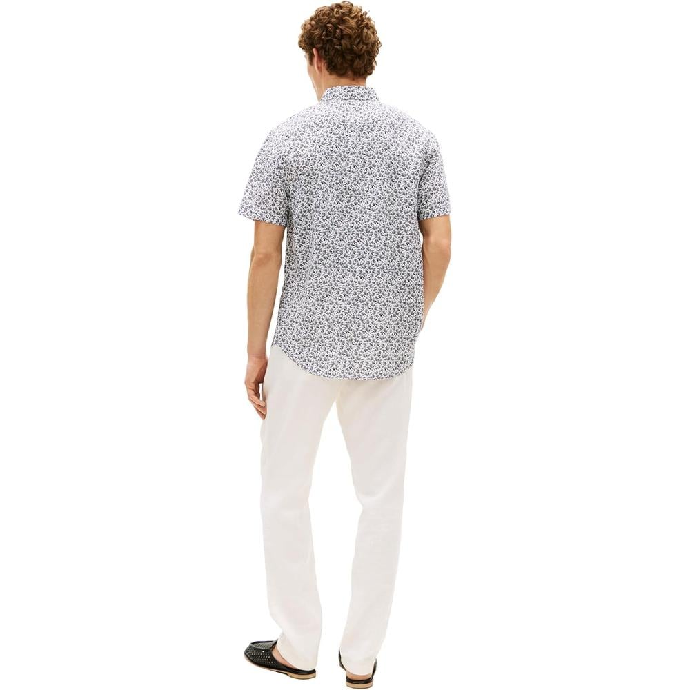 CAMISA PARA HOMBRE TOMMY HILFIGER MANGA CORTA LINO REGULAR FIT MULTICOLOR - 4