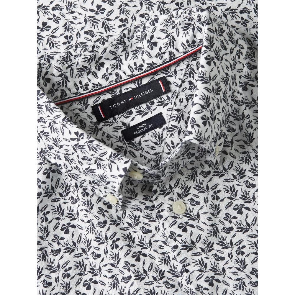 CAMISA PARA HOMBRE TOMMY HILFIGER MANGA CORTA LINO REGULAR FIT MULTICOLOR - 5
