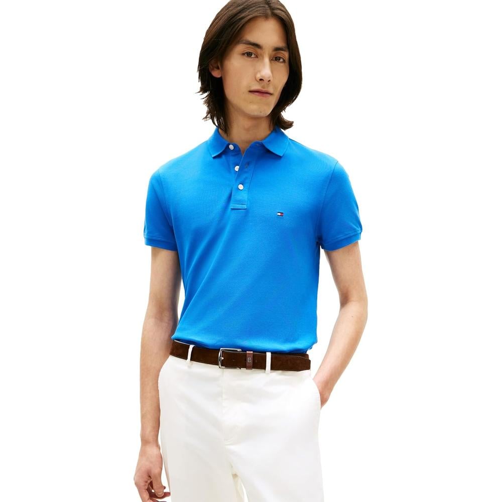 POLO PARA HOMBRE TOMMY HILFIGER 1985 SLIM FIT MANGA CORTA AZUL ORBITA - 1