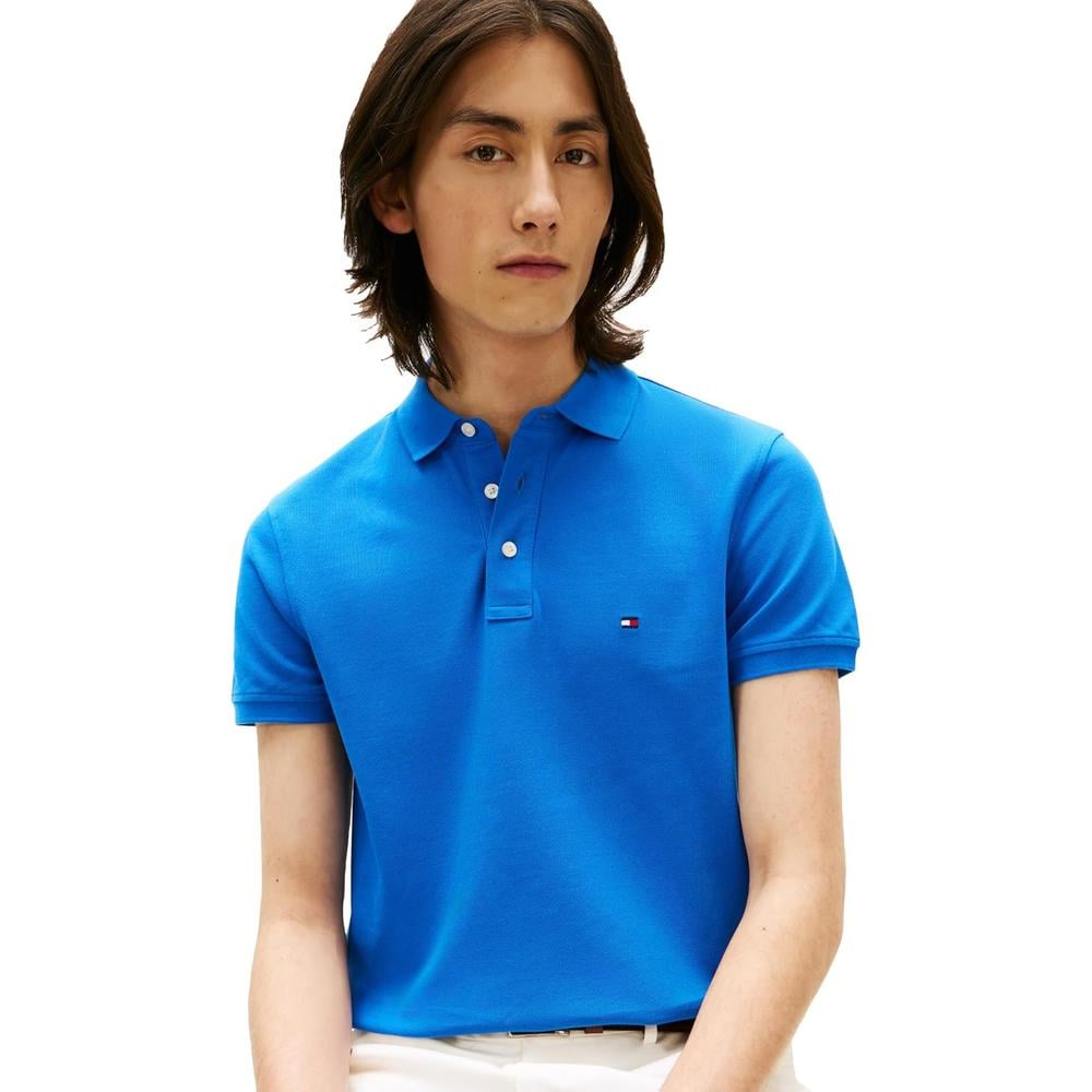 POLO PARA HOMBRE TOMMY HILFIGER 1985 SLIM FIT MANGA CORTA AZUL ORBITA - 3