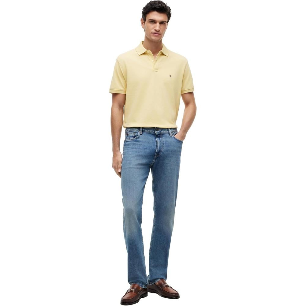 POLO PARA HOMBRE TOMMY HILFIGER CLASSIC FIT MANGA CORTA AMARILLO JASPEADO - 2