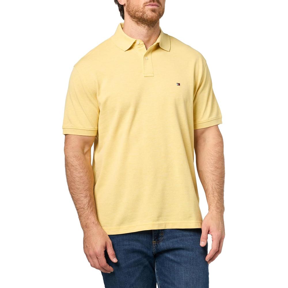 POLO PARA HOMBRE TOMMY HILFIGER CLASSIC FIT MANGA CORTA AMARILLO JASPEADO - 3