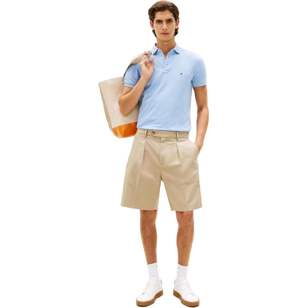 POLO PARA HOMBRE TOMMY HILFIGER 1985 SLIM FIT MANGA CORTA AZUL MARINO JASPEADO - 3