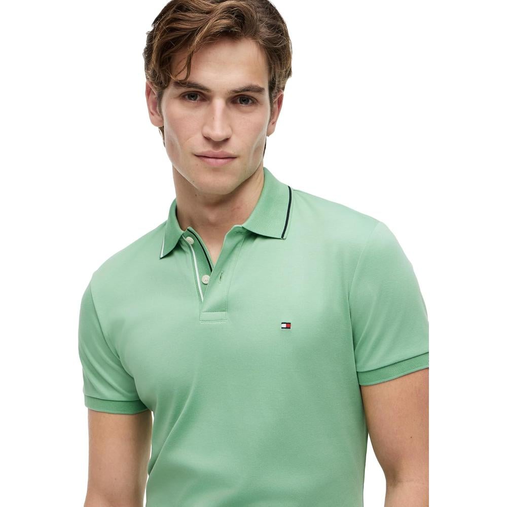 POLO PARA HOMBRE TOMMY HILFIGER LIQUID COTTON SLIM FIT MANGA CORTA VERDE CÉSPED - 2