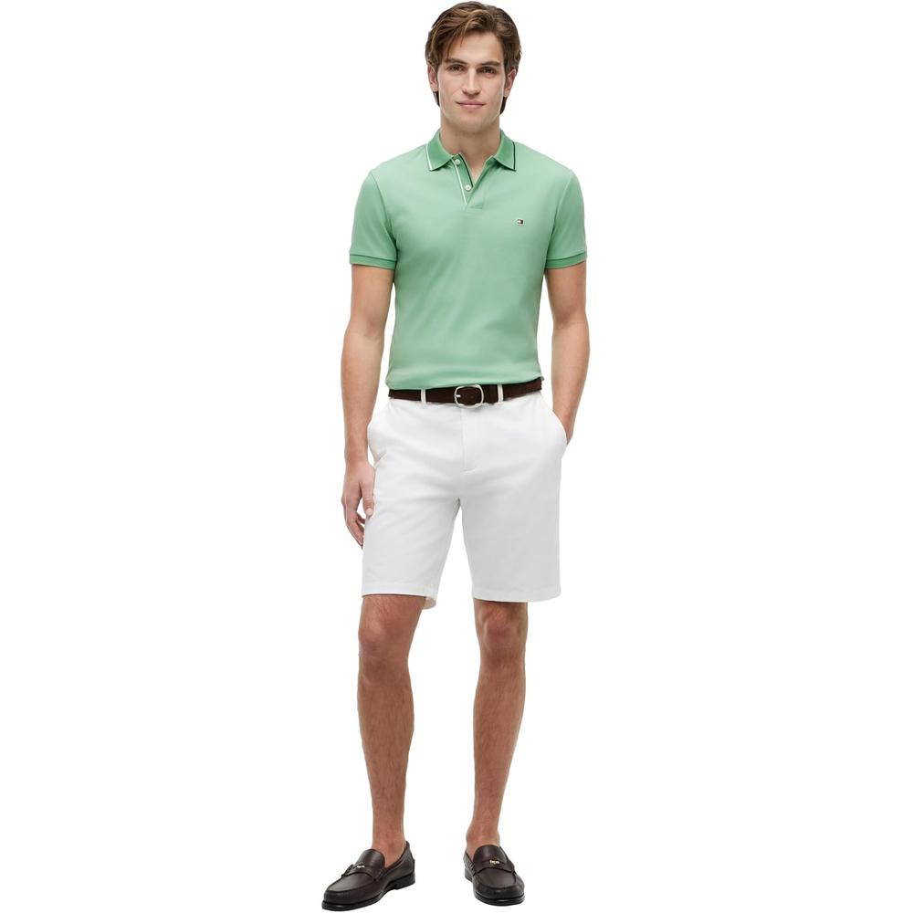 POLO PARA HOMBRE TOMMY HILFIGER LIQUID COTTON SLIM FIT MANGA CORTA VERDE CÉSPED - 4