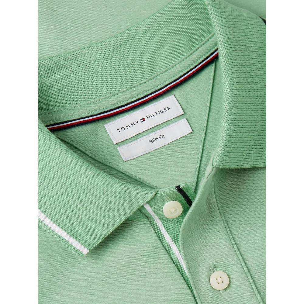 POLO PARA HOMBRE TOMMY HILFIGER LIQUID COTTON SLIM FIT MANGA CORTA VERDE CÉSPED - 6