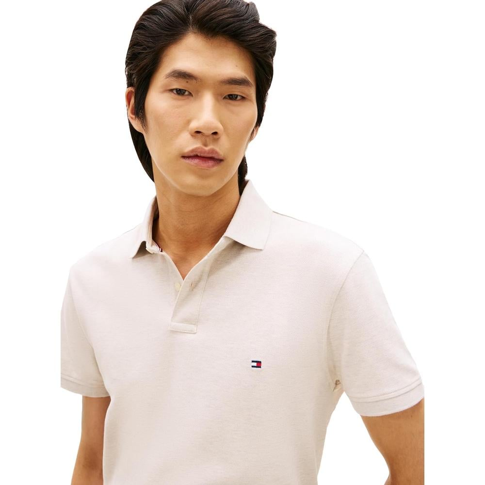 POLO PARA HOMBRE TOMMY HILFIGER 1985 REGULAR FIT MANGA CORTA BEIGE JASPEADO - 2