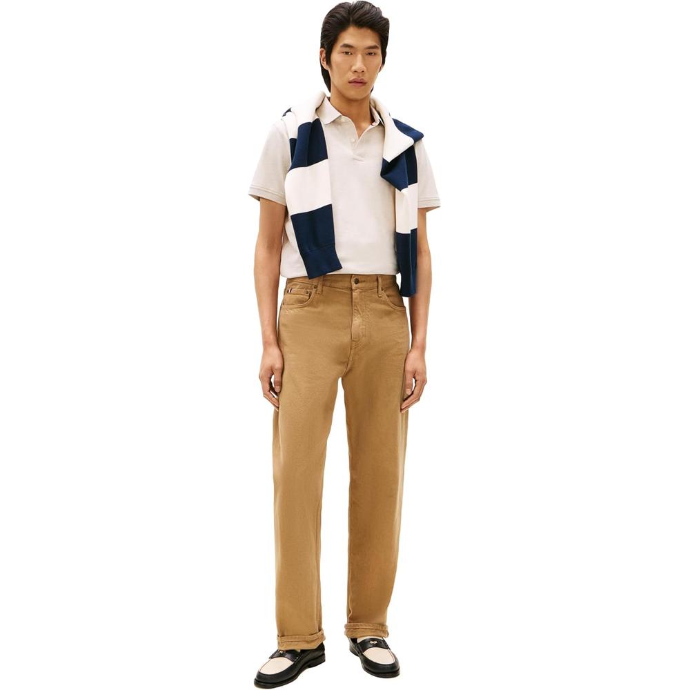 POLO PARA HOMBRE TOMMY HILFIGER 1985 REGULAR FIT MANGA CORTA BEIGE JASPEADO - 3