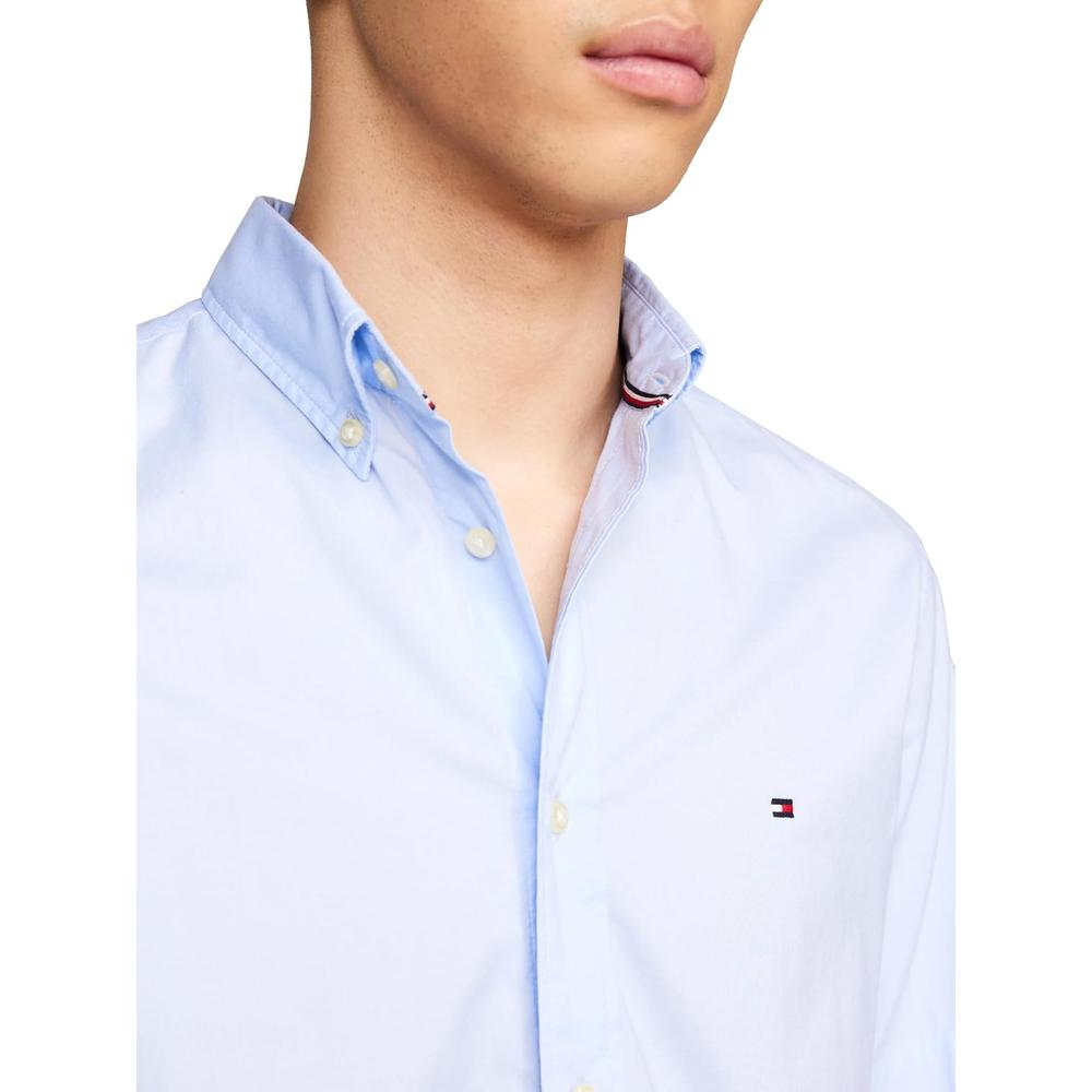 CAMISA PARA HOMBRE TOMMY HILFIGER REGULAR FIT MANGA CORTA AZUL CLARO - 2