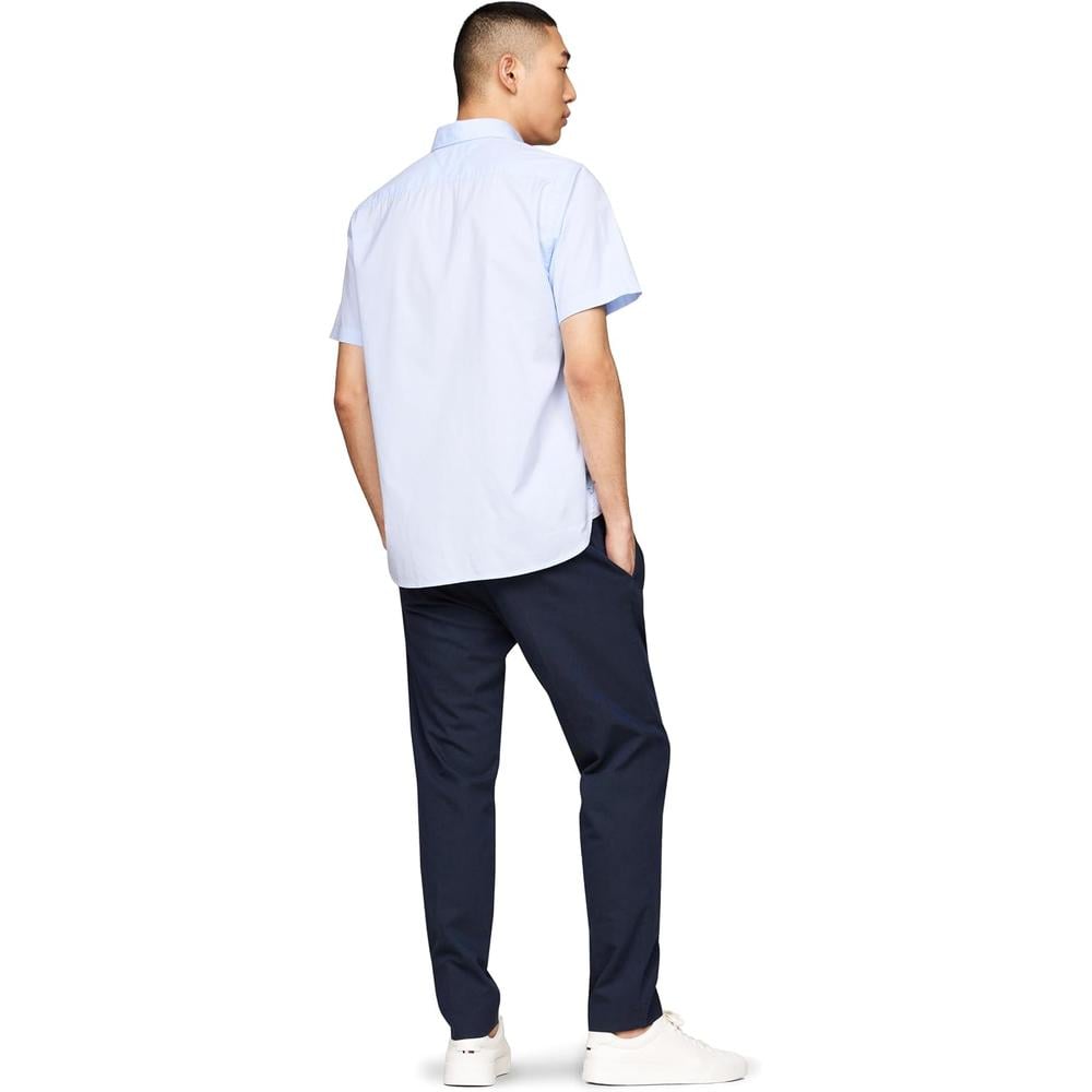 CAMISA PARA HOMBRE TOMMY HILFIGER REGULAR FIT MANGA CORTA AZUL CLARO - 3