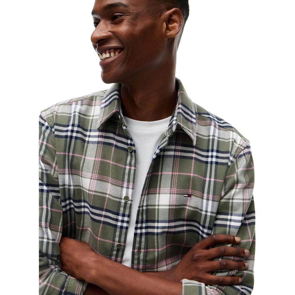 CAMISA PARA HOMBRE TOMMY HILFIGER MANGA LARGA GRIS MONTAÑA - 2