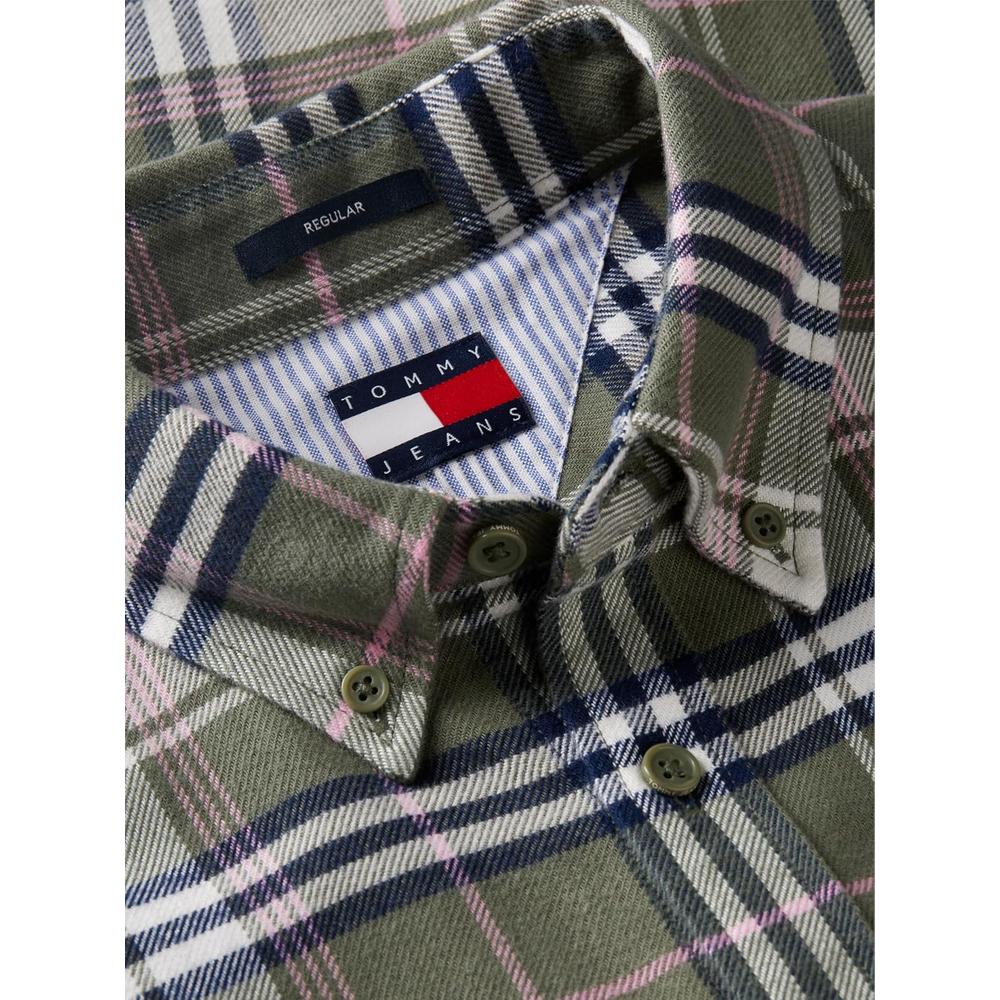 CAMISA PARA HOMBRE TOMMY HILFIGER MANGA LARGA GRIS MONTAÑA - 5