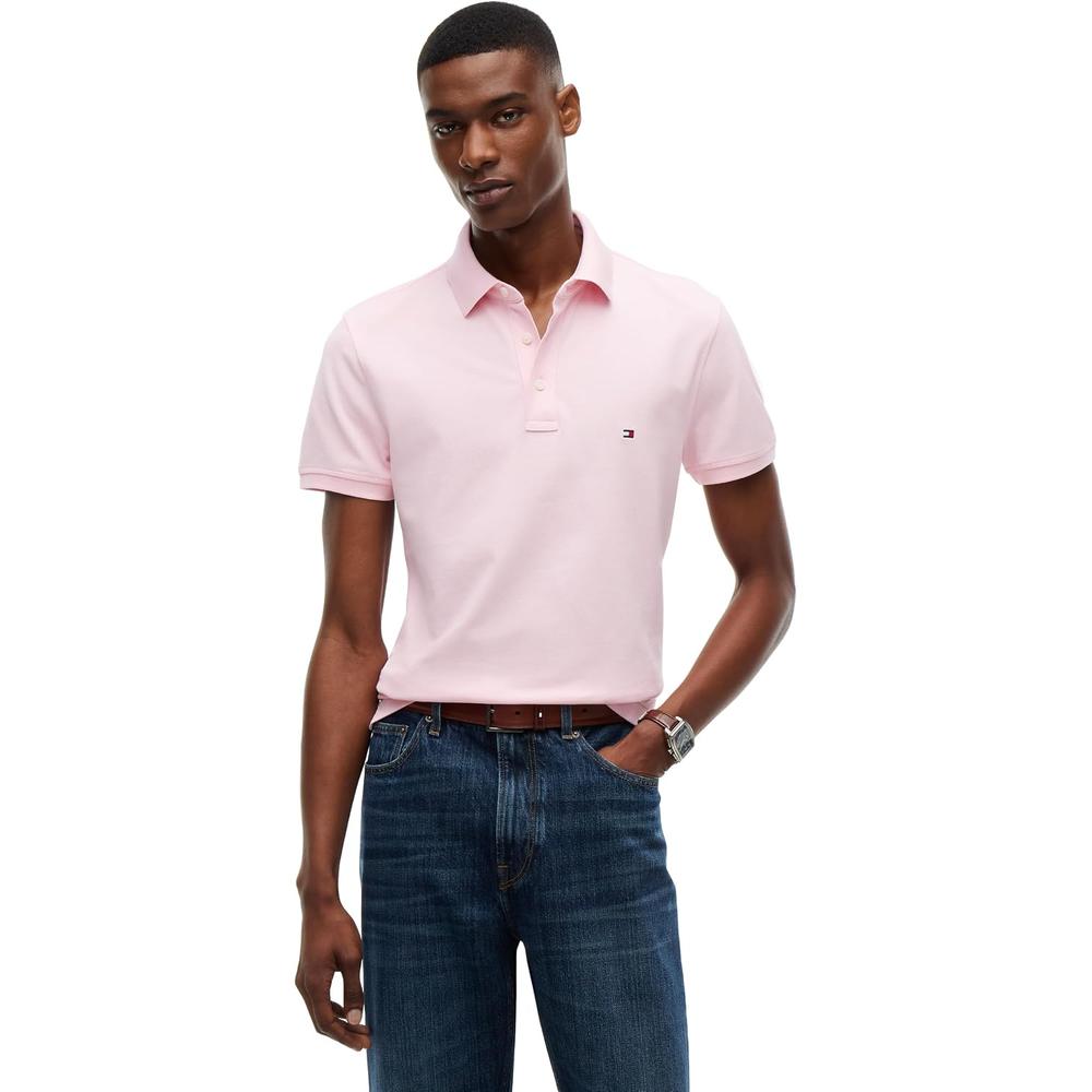 POLO PARA HOMBRE TOMMY HILFIGER 1985 SLIM FIT MANGA CORTA ROSA DUQUESA - 1