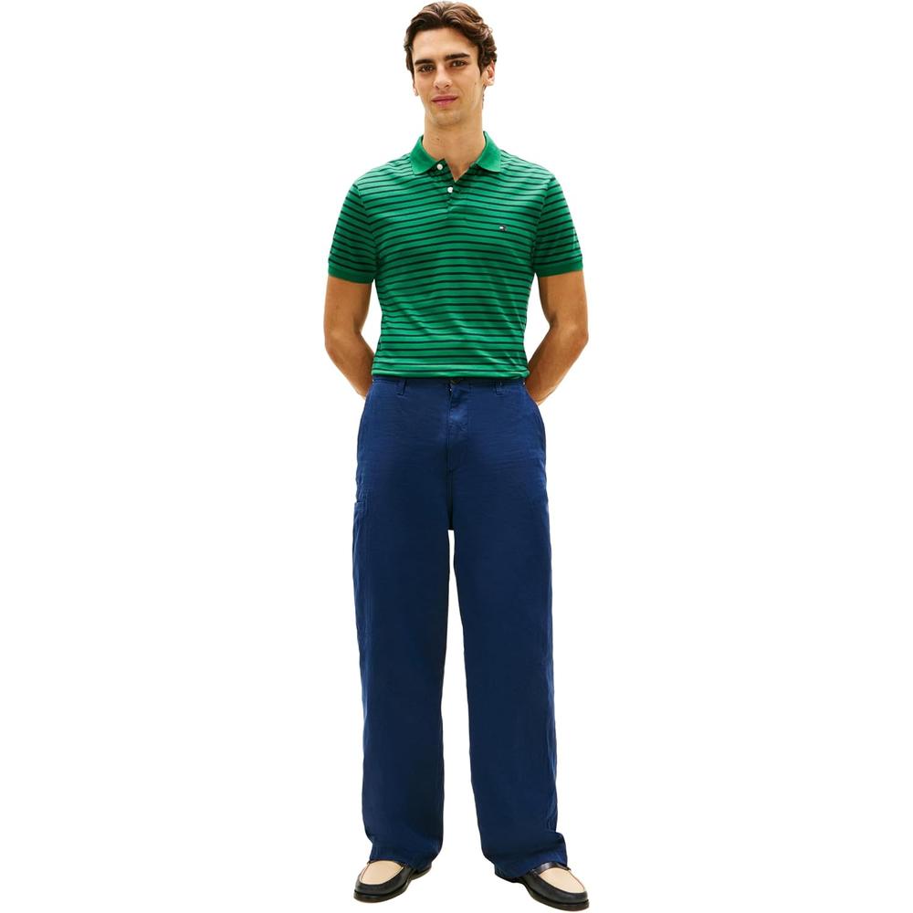 POLO PARA HOMBRE TOMMY HILFIGER REGULAR FIT MANGA CORTA VERDE NUEVO Y AZUL DESIERTO - 4