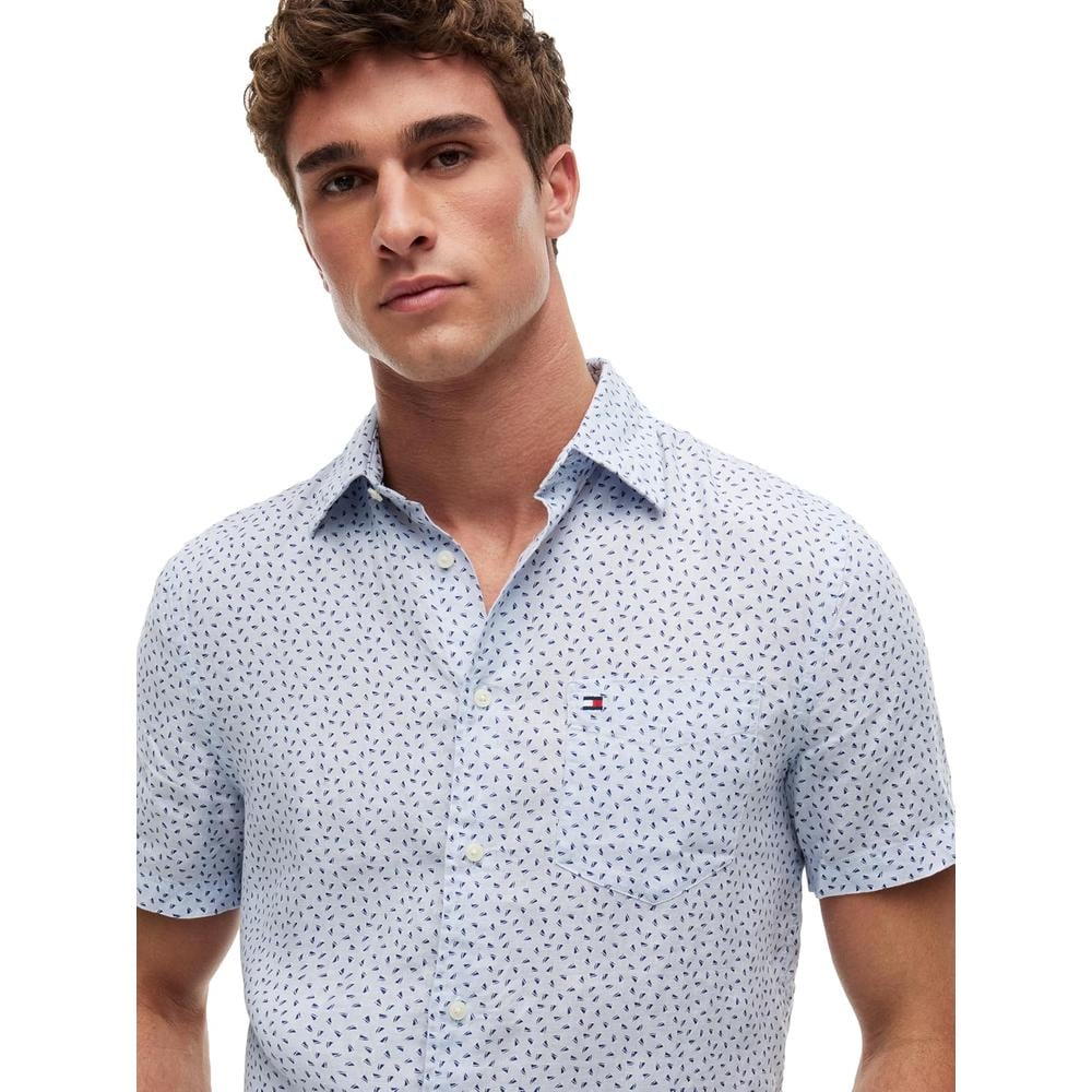 CAMISA PARA HOMBRE TOMMY HILFIGER MANGA CORTA LINO REGULAR FIT MULTICOLOR - 2