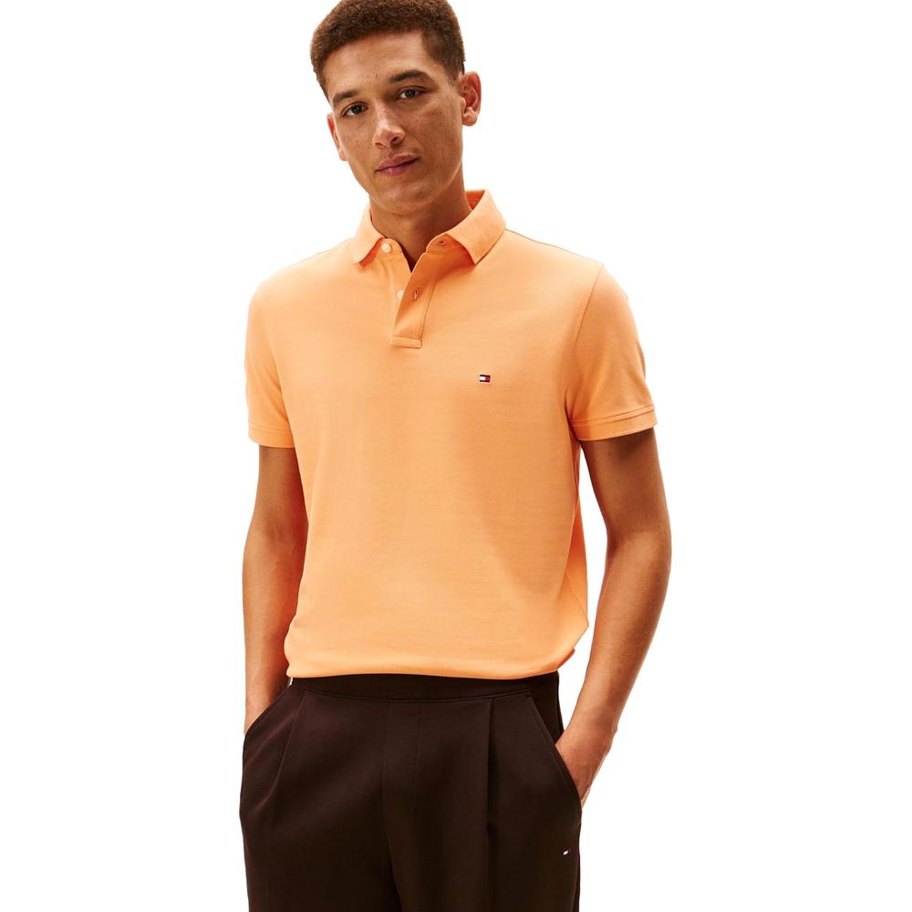 POLO PARA HOMBRE TOMMY HILFIGER 1985 REGULAR FIT MANGA CORTA NARANJA FRUTAL - 1