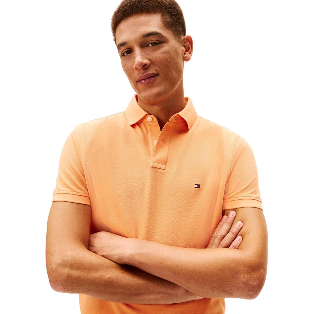 POLO PARA HOMBRE TOMMY HILFIGER 1985 REGULAR FIT MANGA CORTA NARANJA FRUTAL - 2