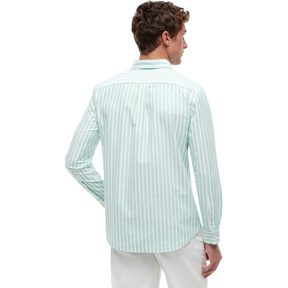 CAMISA PARA HOMBRE TOMMY HILFIGER OXFORD REGULAR FIT MANGA LARGA VERDE JADE RAYAS - 4