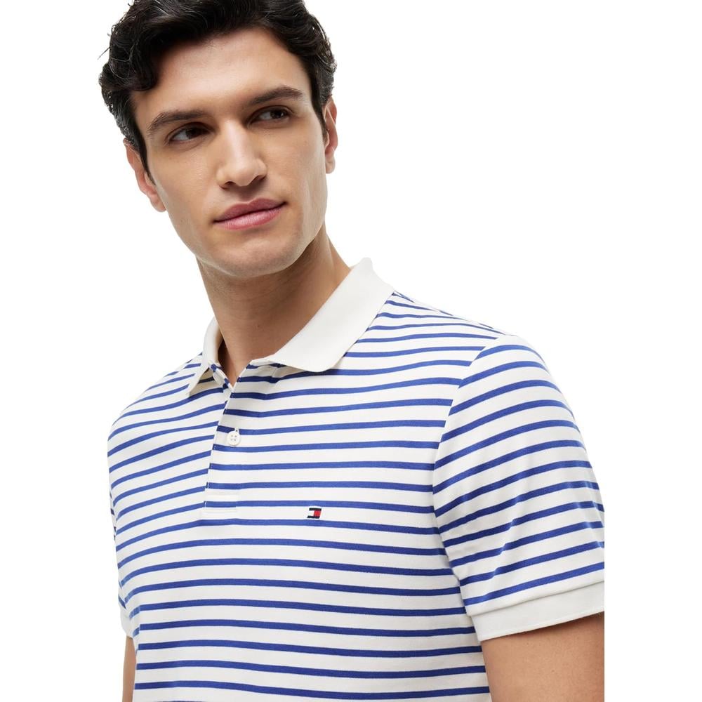 POLO PARA HOMBRE TOMMY HILFIGER REGULAR FIT MANGA CORTA MARFIL PETALO Y AZUL PIGMENTO - 2