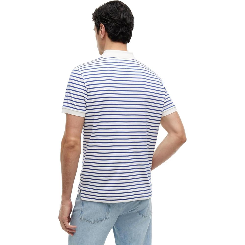 POLO PARA HOMBRE TOMMY HILFIGER REGULAR FIT MANGA CORTA MARFIL PETALO Y AZUL PIGMENTO - 4