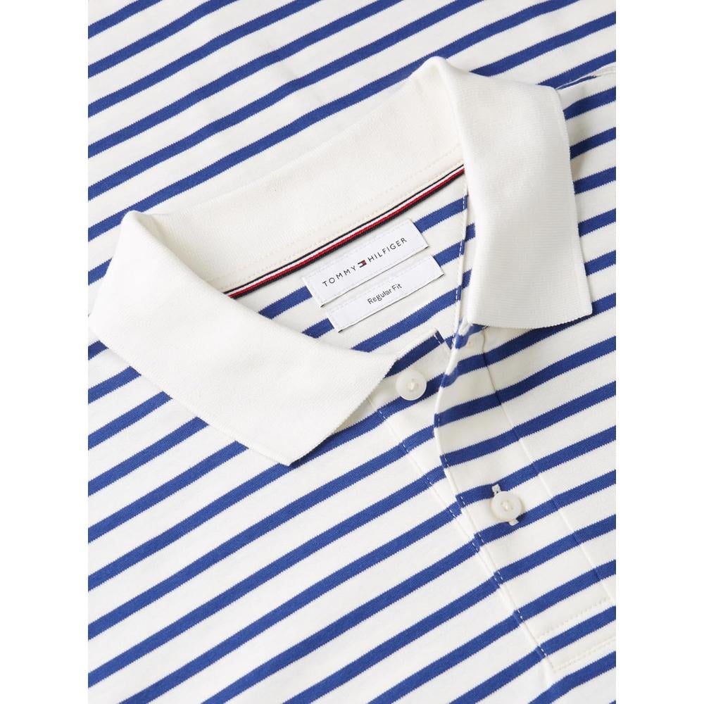 POLO PARA HOMBRE TOMMY HILFIGER REGULAR FIT MANGA CORTA MARFIL PETALO Y AZUL PIGMENTO - 5